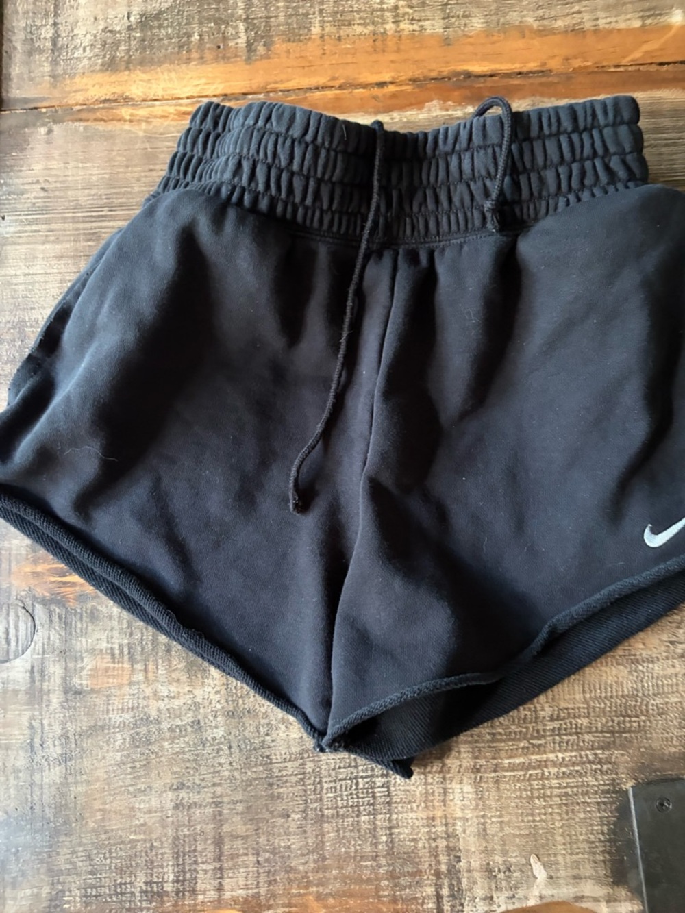 Nike Black Women's Smocked Waist Athletic Shorts Sz xs